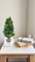 Dekoratif Mini Saksılı Yapay Çam