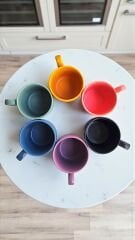 Keramika Mat Yüzeyli Yuvarlak Formlu Kupa