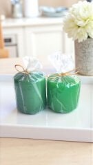 Dekoratif Mini Mum – Yeşil Renk