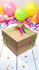 Kişiselleştirilebilir Kraft Hediye Kutusu