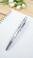 Parlak Krom Tükenmez Kalem