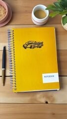 Sert Kapak Spiralli Ajanda Sarı