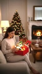 Yeni Yıl Panda Gece Lambası Kutusu