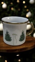 Yeni Yıl Konseptli Porselen Gold  Kupa